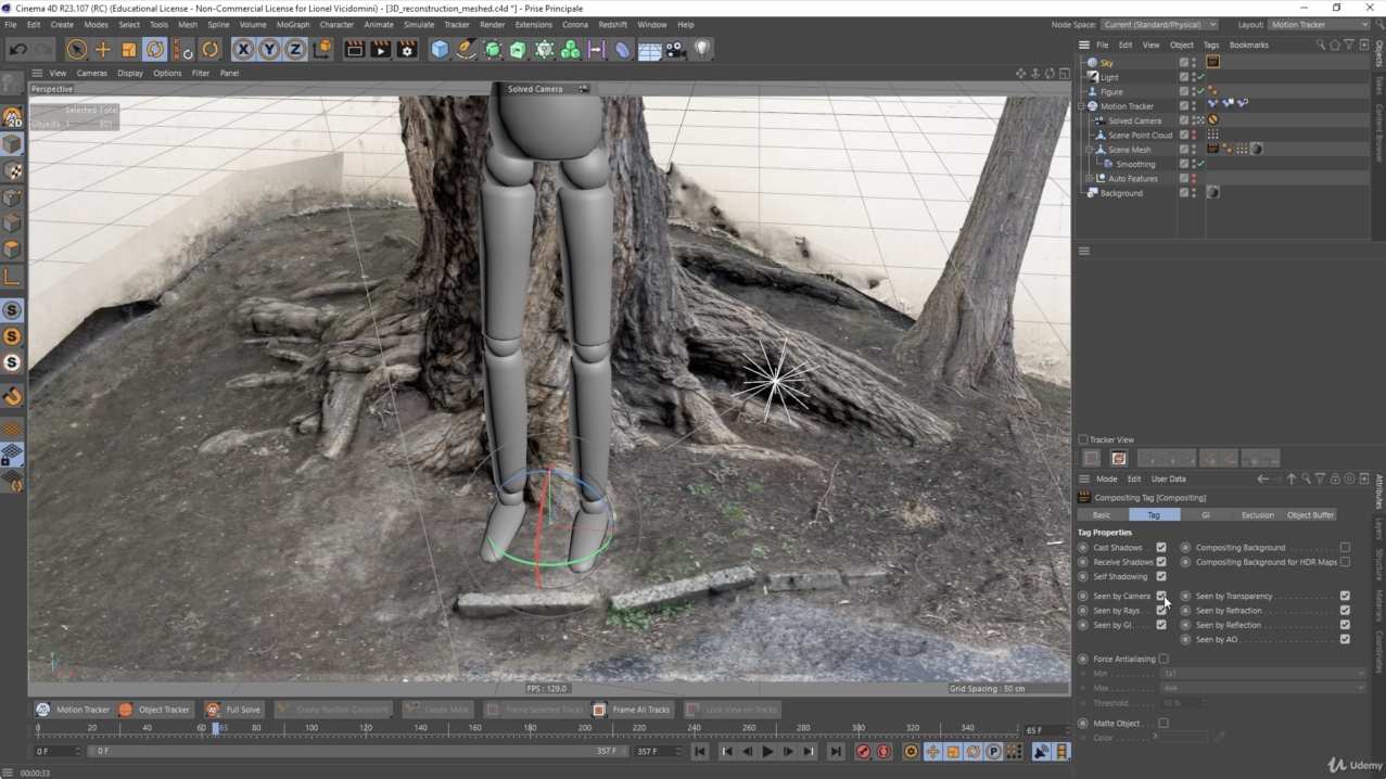 C4D教程-三维摄像机反求跟踪场景搭设