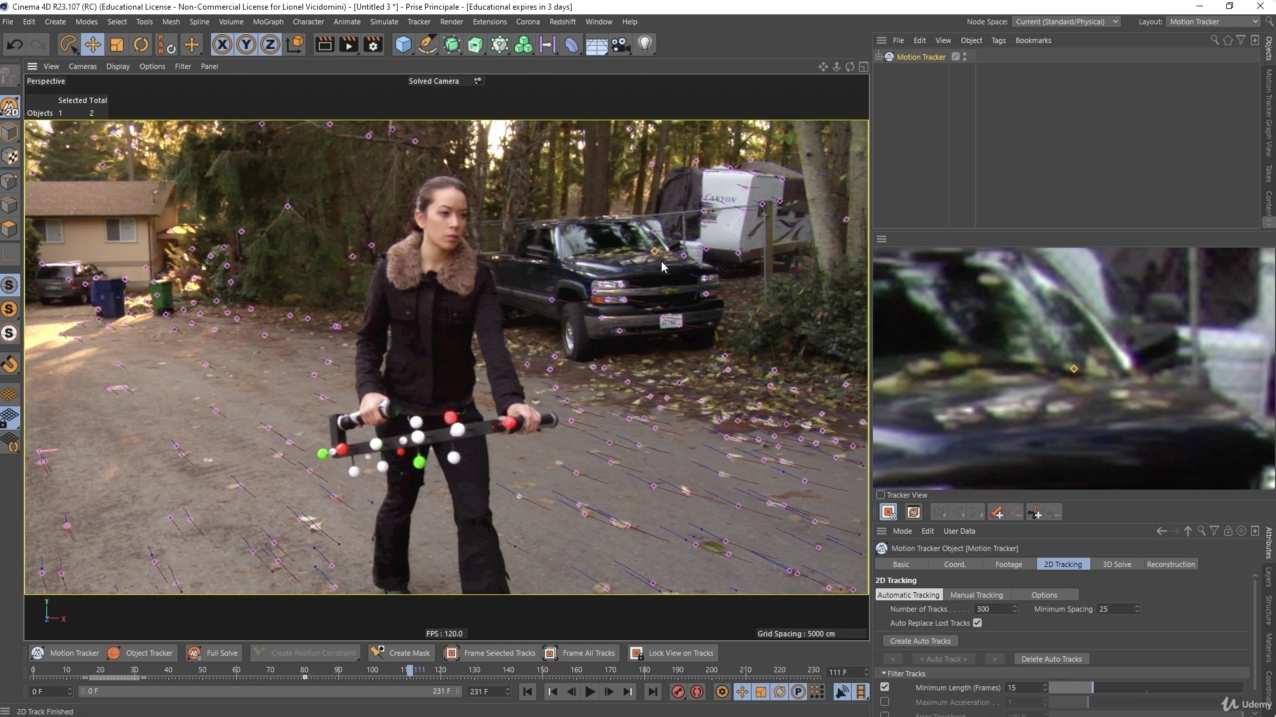 C4D教程-三维摄像机反求跟踪场景搭设