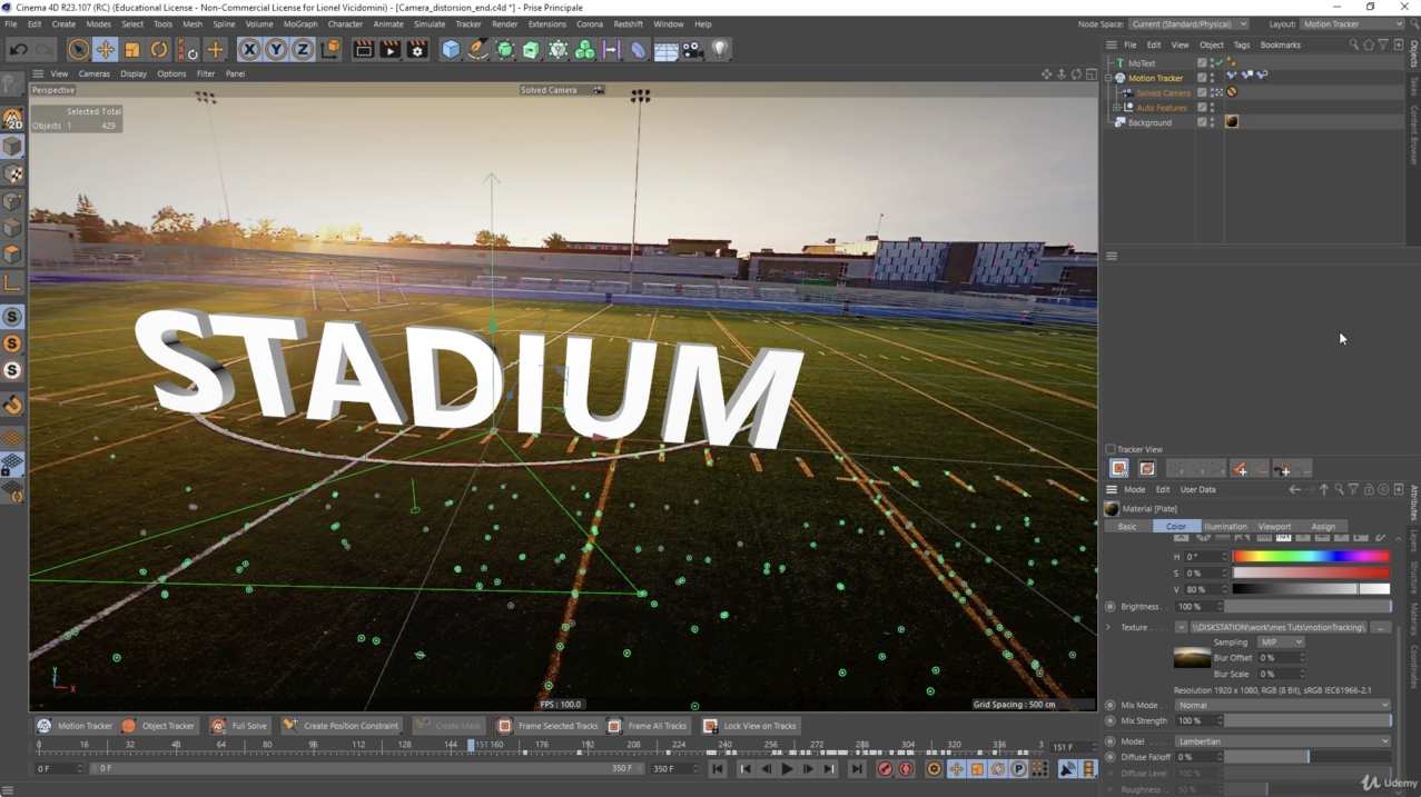 C4D教程-三维摄像机反求跟踪场景搭设