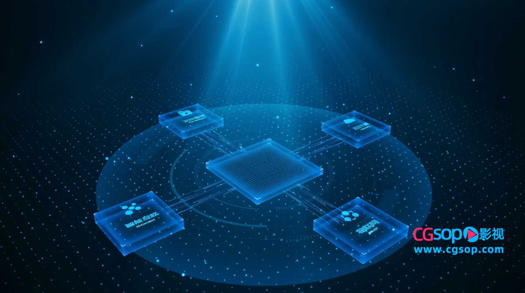 科技感芯片动画项目展示