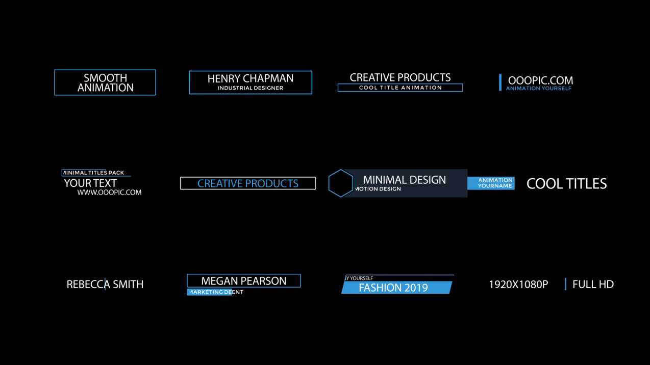 时尚简单的文字动画排版设计