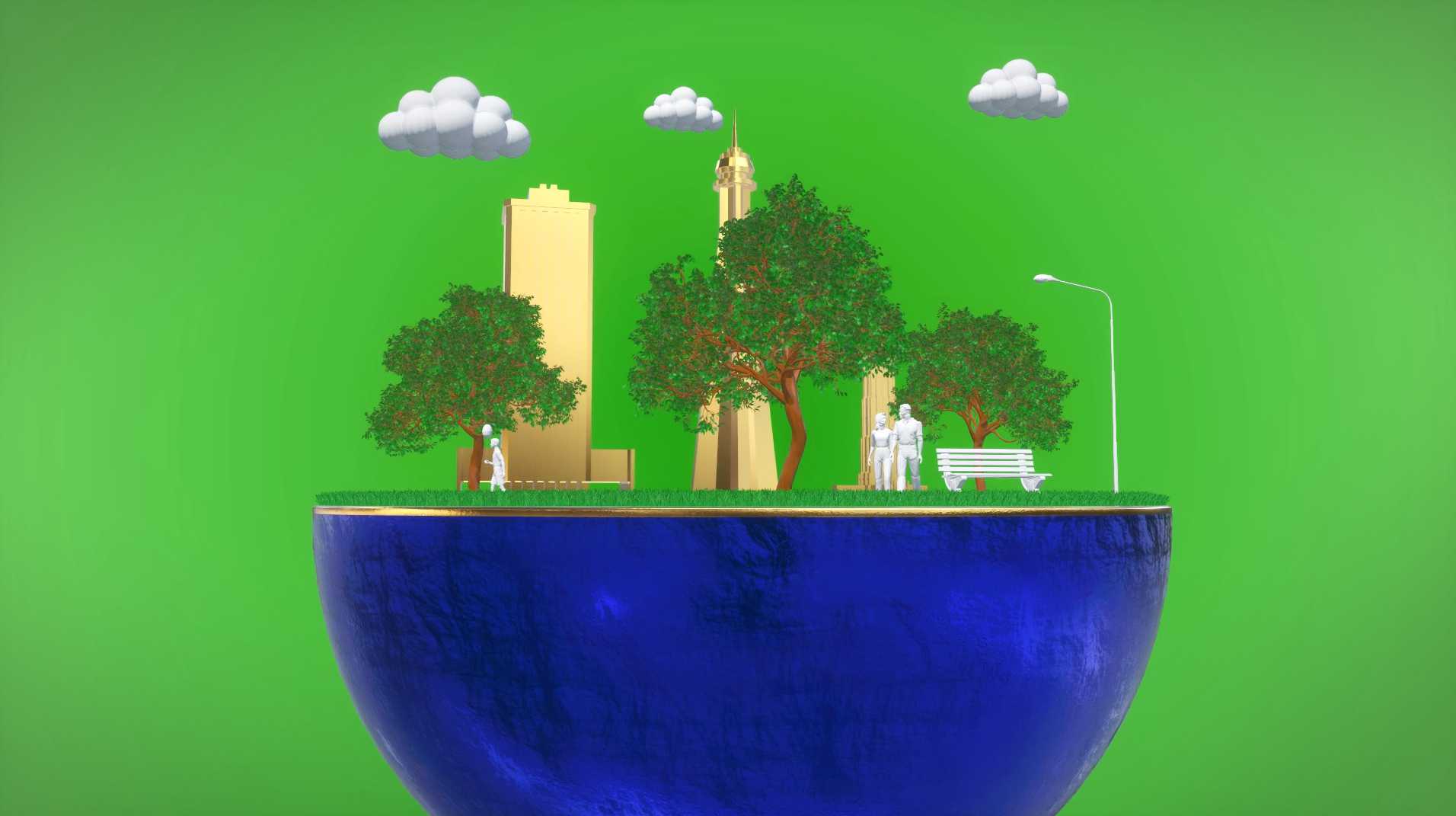 绿色生态城市片头动画