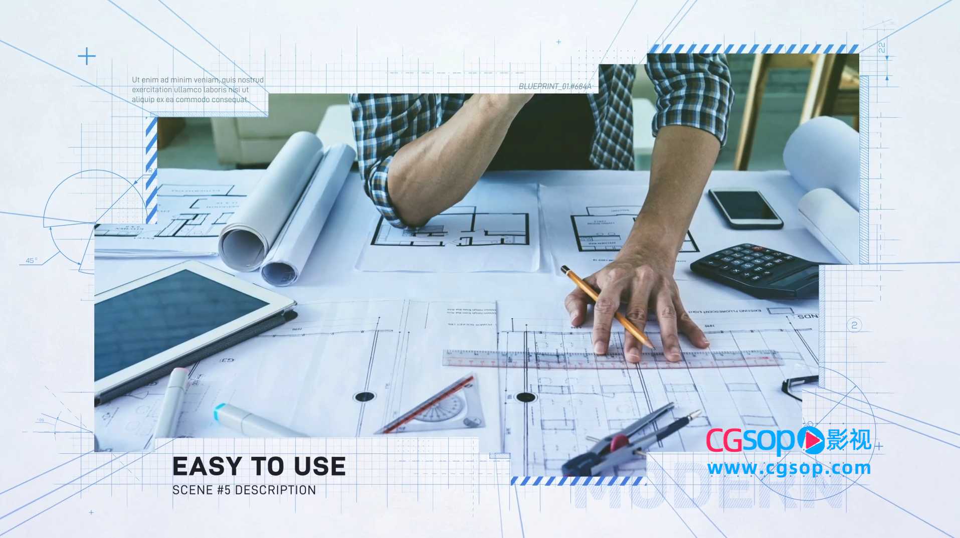 企业管理工地宣传片图纸绘制项目展示