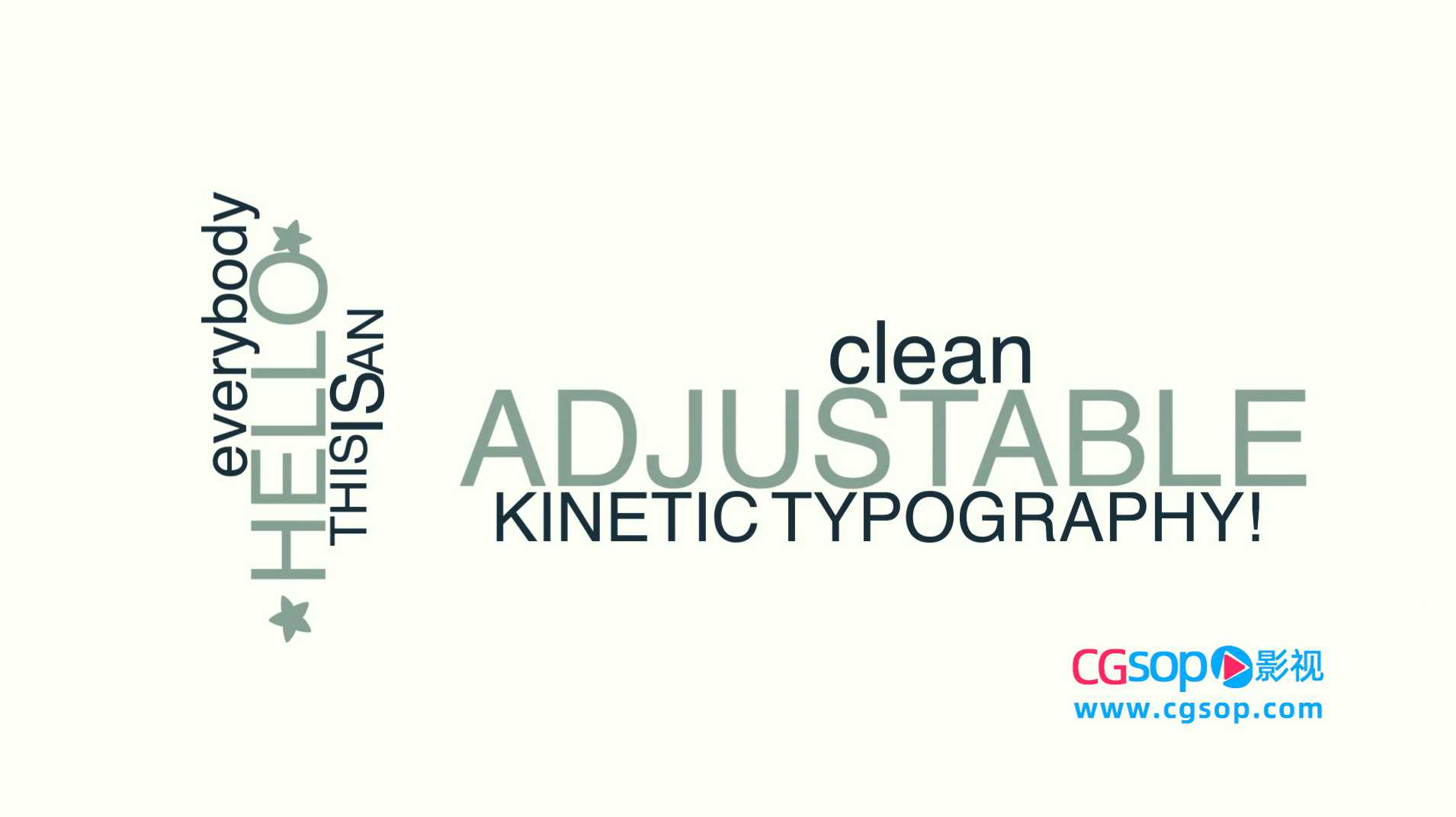 时尚设计文字排版动画