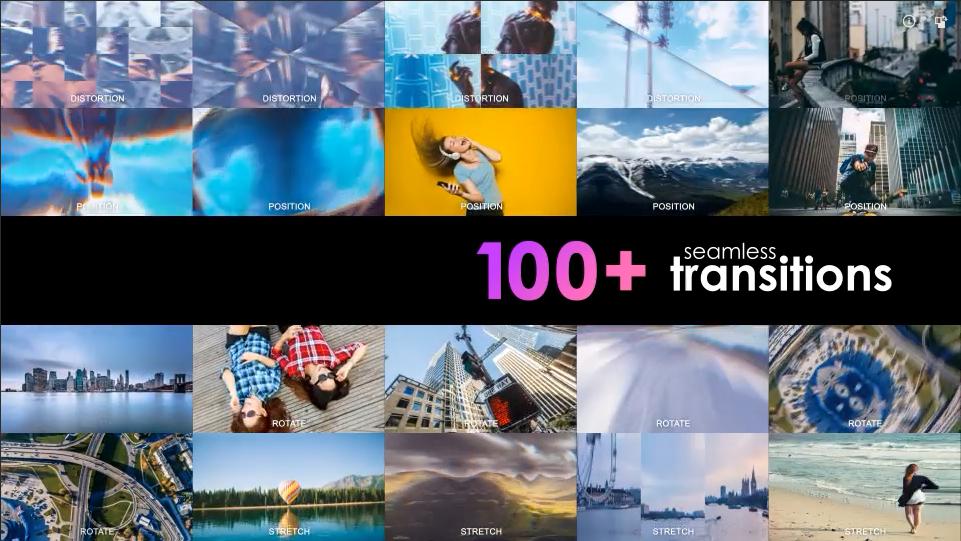 100种视频无缝转场过渡预设