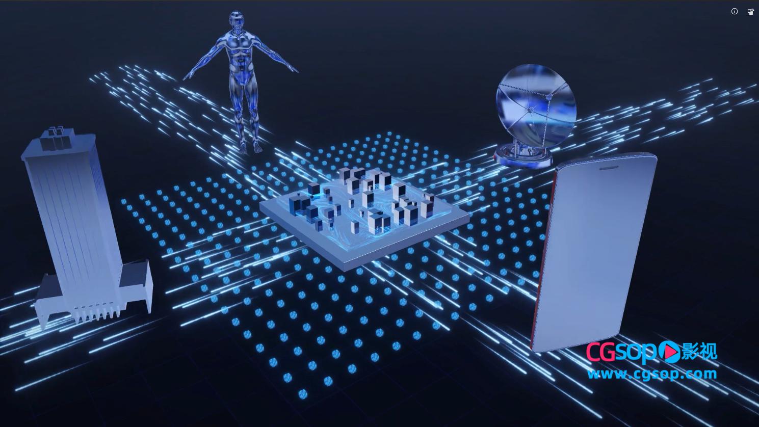 未来科技5G芯片动画功能项目展示