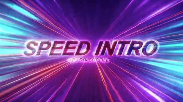 速度感光效背景和动感标题