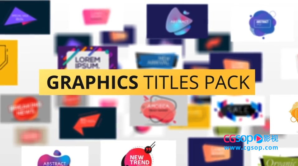 形状元素装饰的文字标题