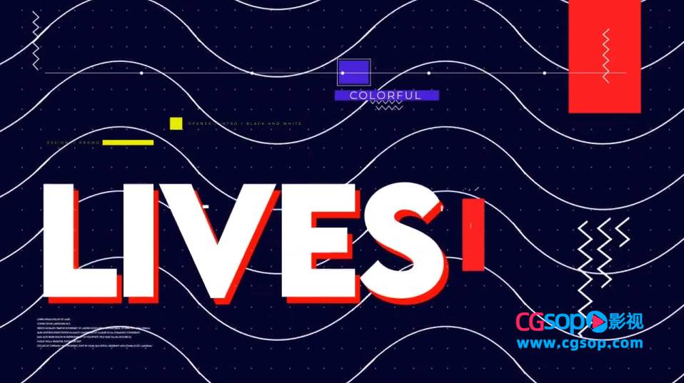 图形动画和文字标题的动态排版