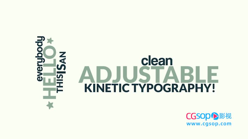 干净整洁的动力学文字排版动画