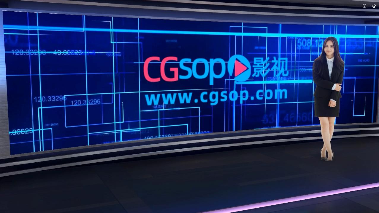 E3D直播虚拟演播室AE模板