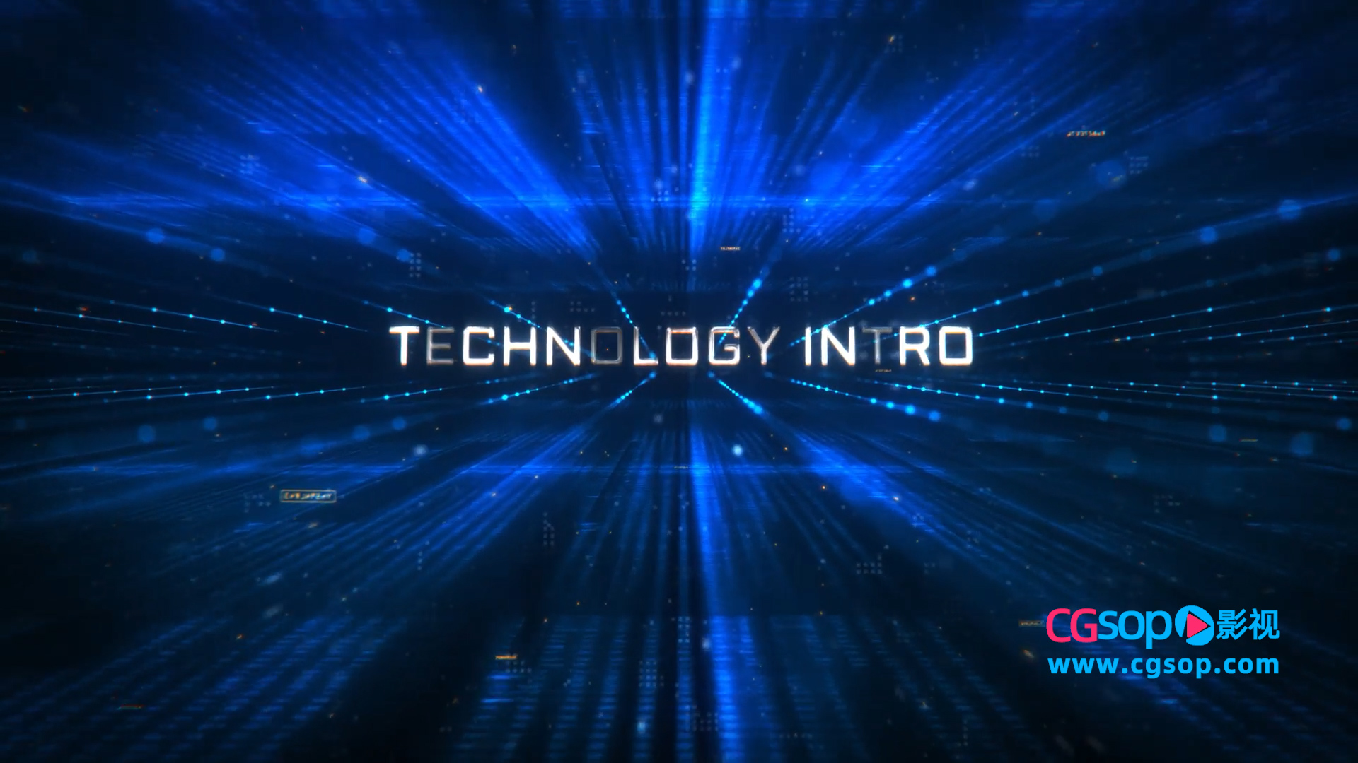 科幻隧道空间中的文本标题