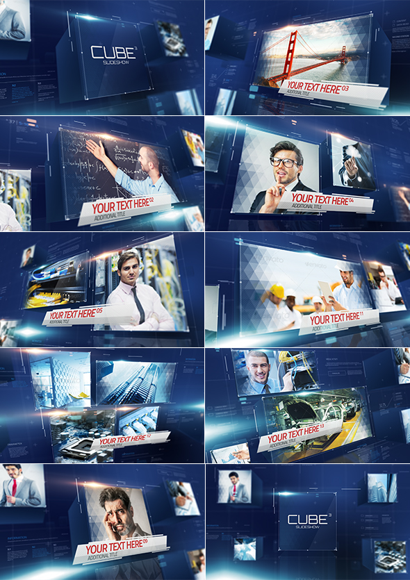 大气企业立方体效果展示用于照片或视频