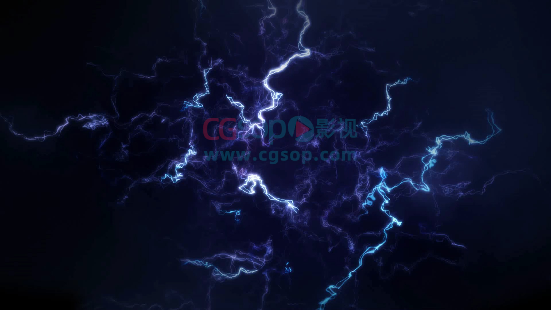 空中闪电魔法素材