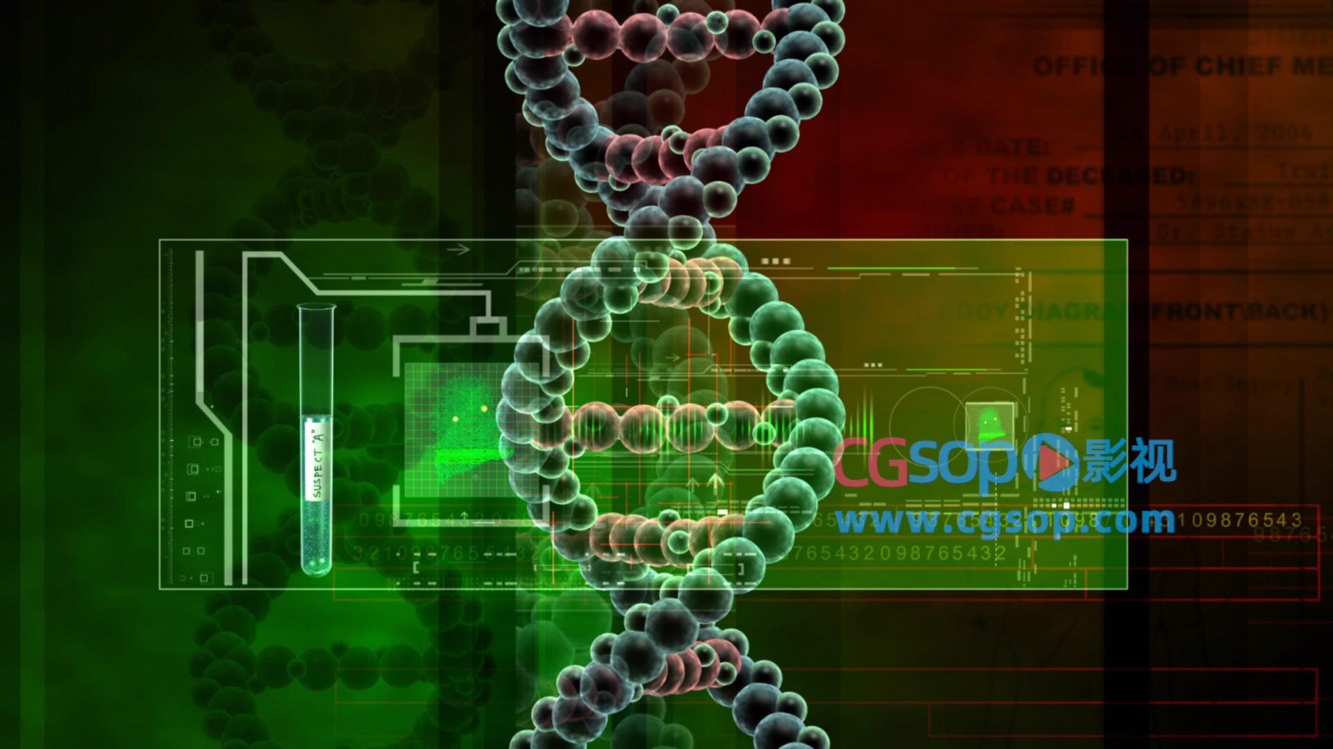 科技感基因分析视频素材