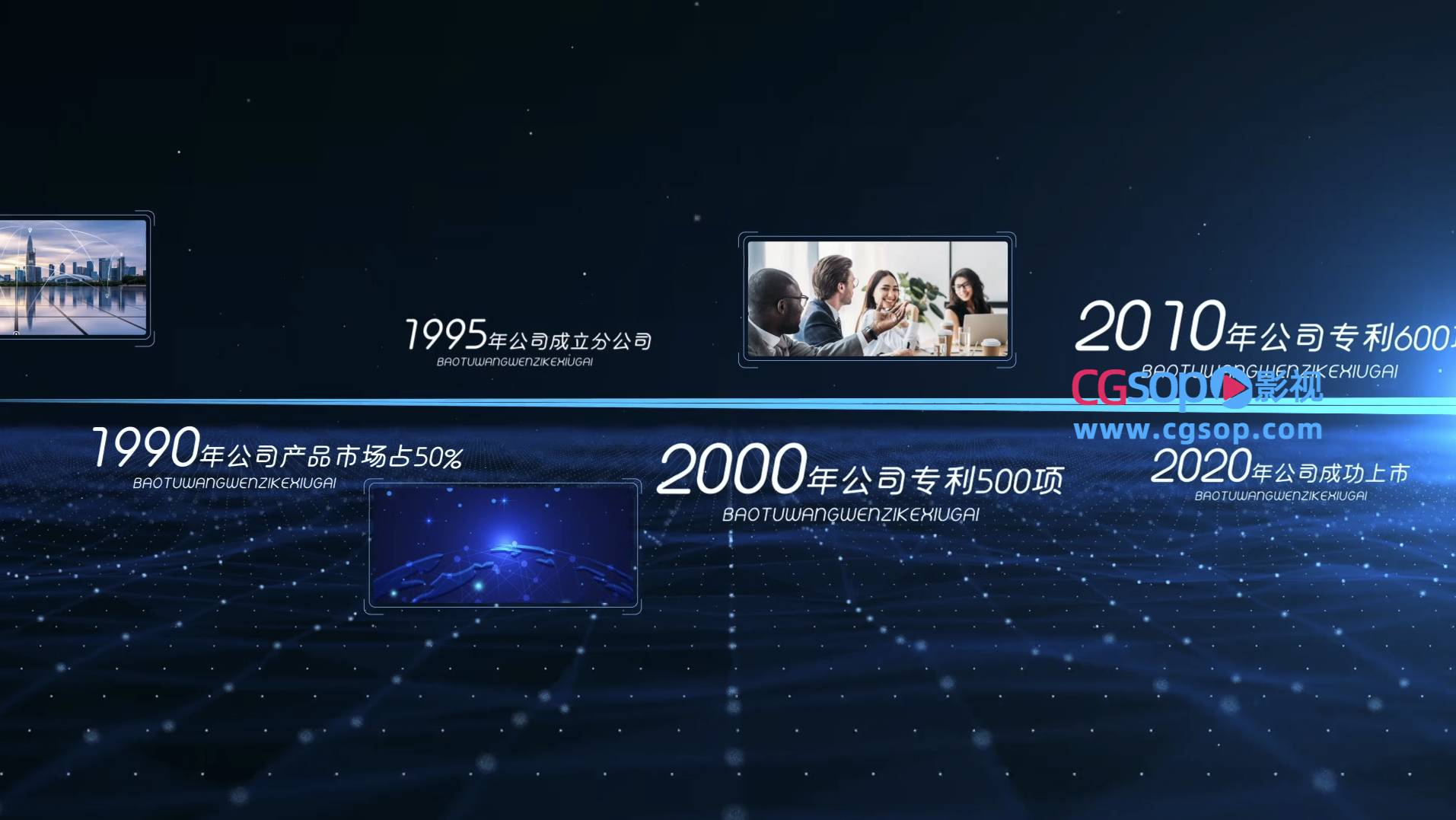 企业年会发展时间轴重大事件AE模板