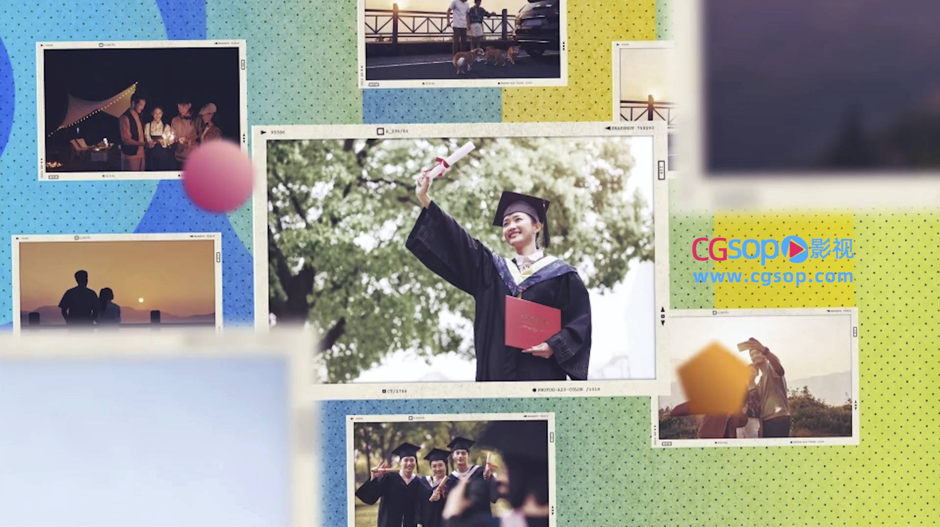毕业季相册照片墙图片动画
