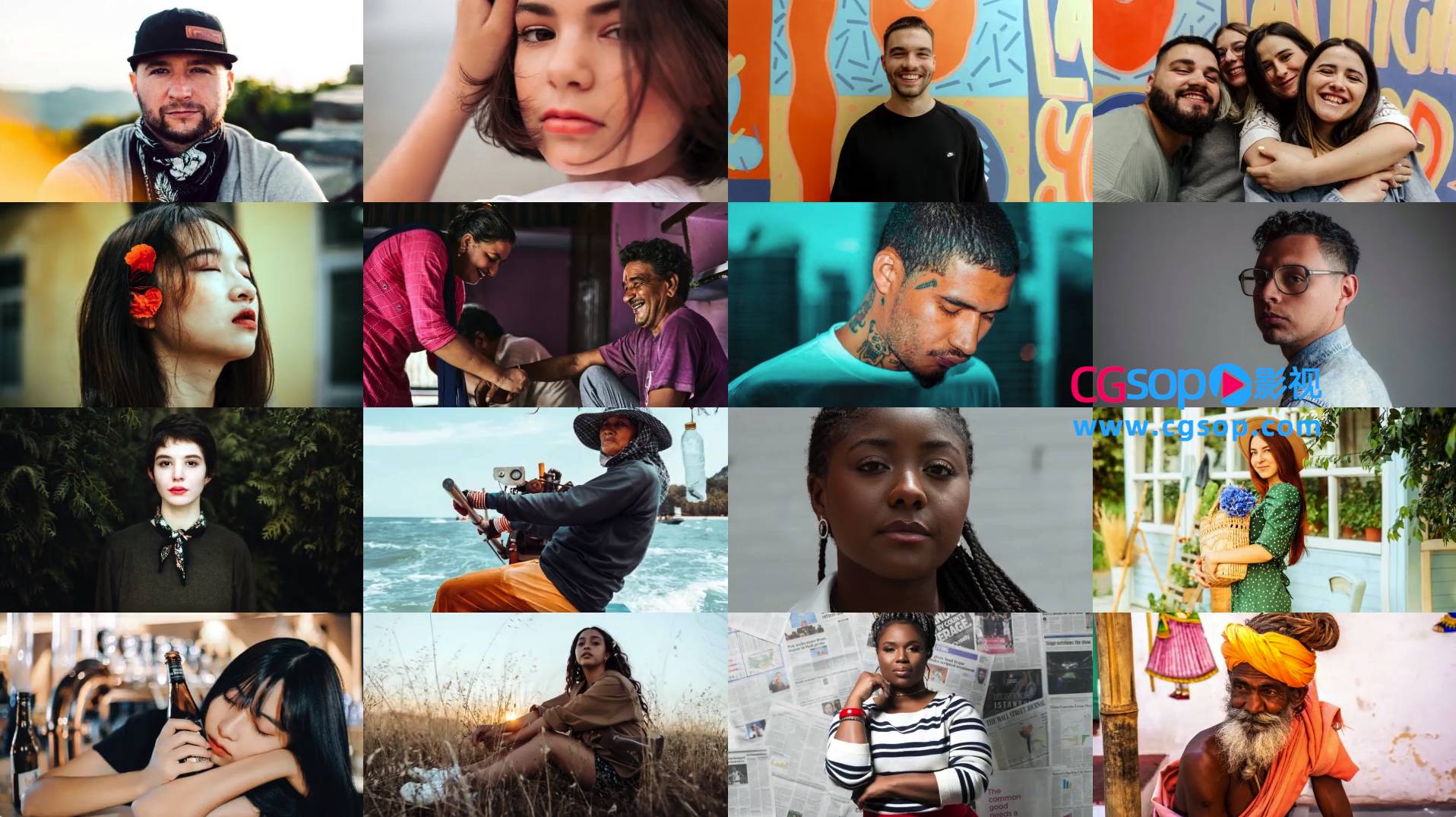 图像组合并切换展示揭示出标志的片头