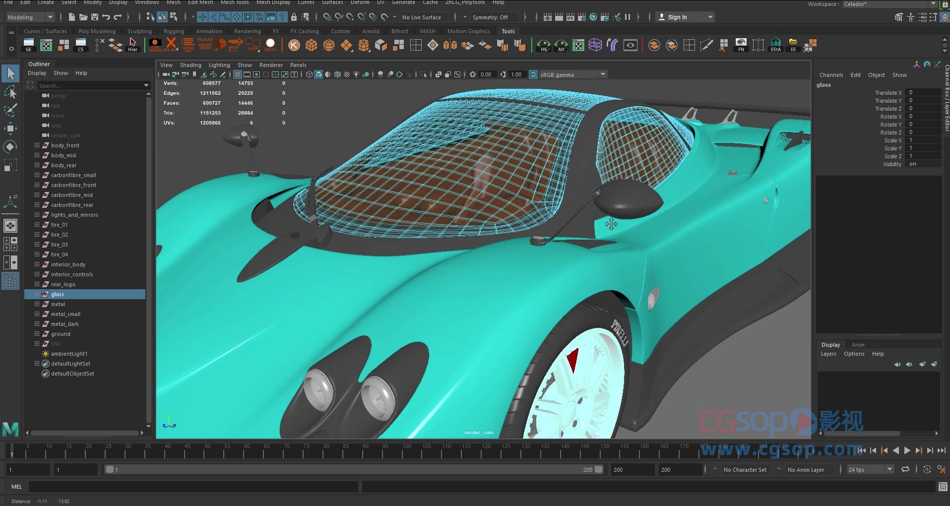 Houdini 渲染汽车模型视频教程