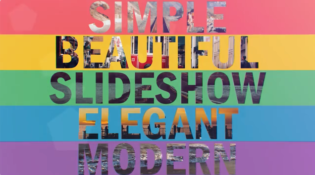 简单却充满快乐活力的照片图集切换展示动画