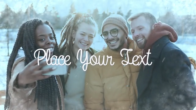 可爱卡通风格的圣诞新年图文幻灯片展示开场