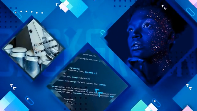 蓝色科技感高新创新企业主题幻灯片展示