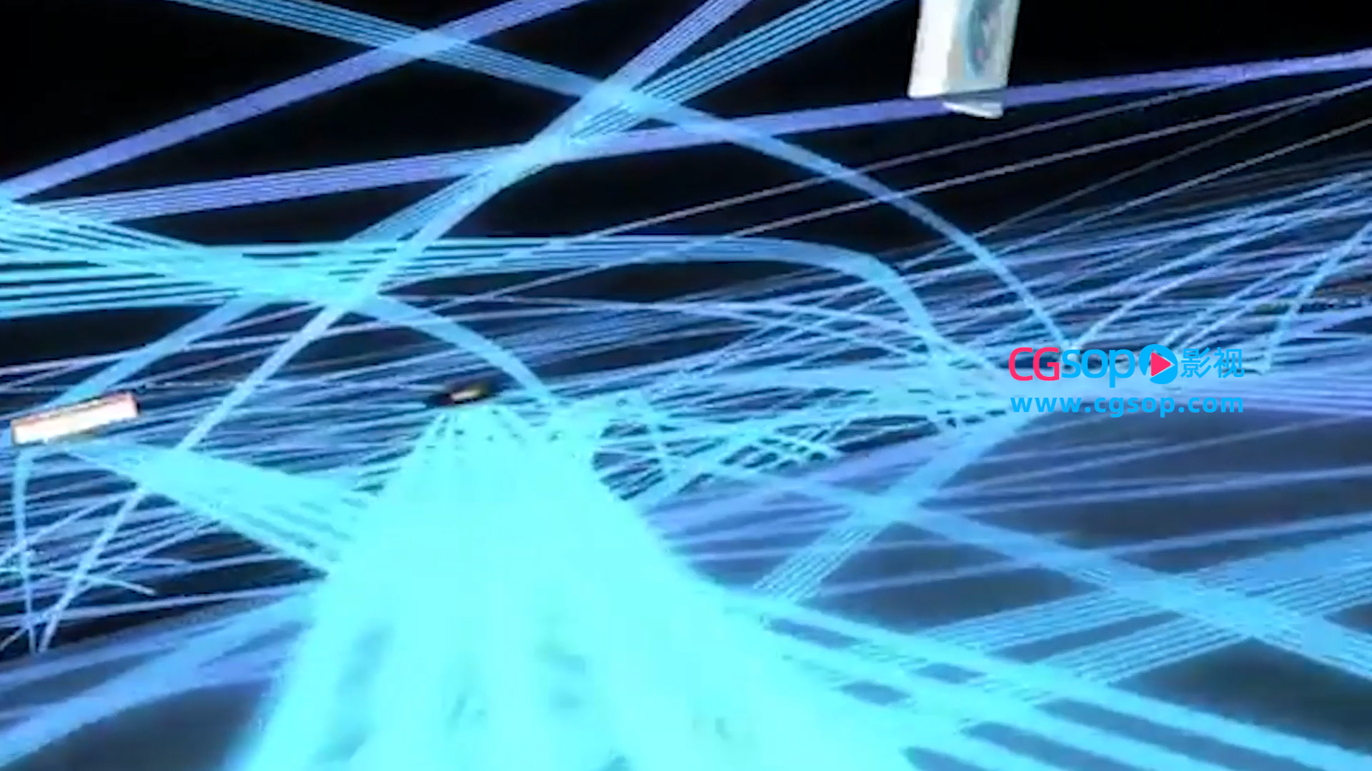 酷炫的互联线条表示“物流网”连接生活