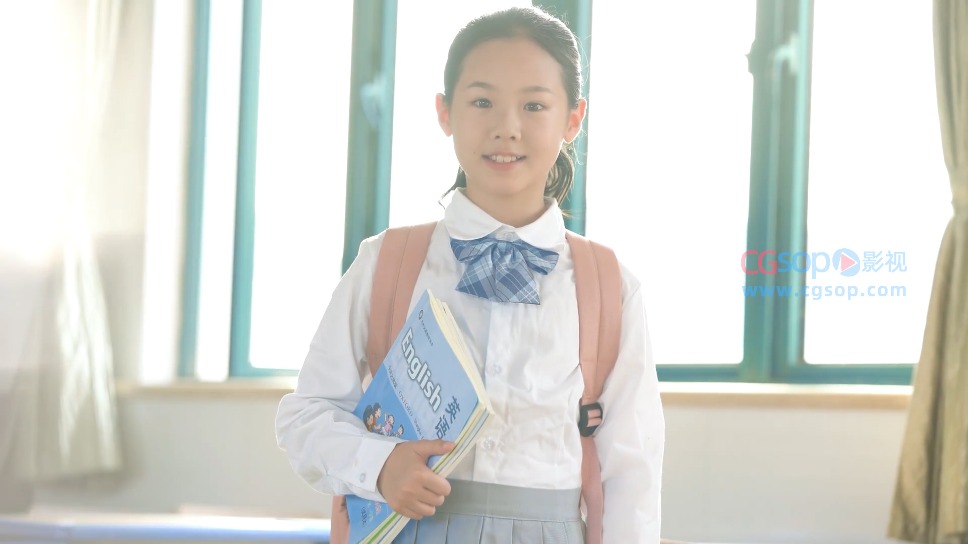 小学生学习英语视频素材