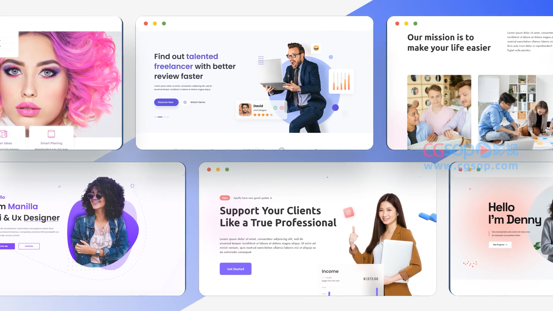 网站开发或网页设计宣传