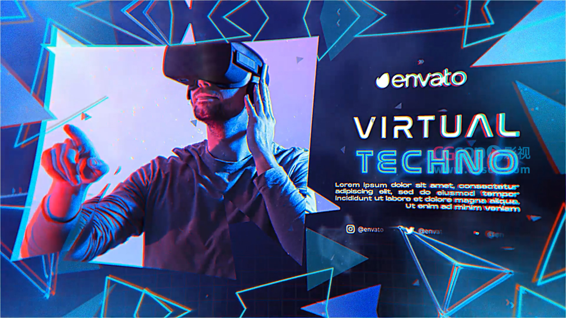 赛博朋克风创新科技主题内容宣传