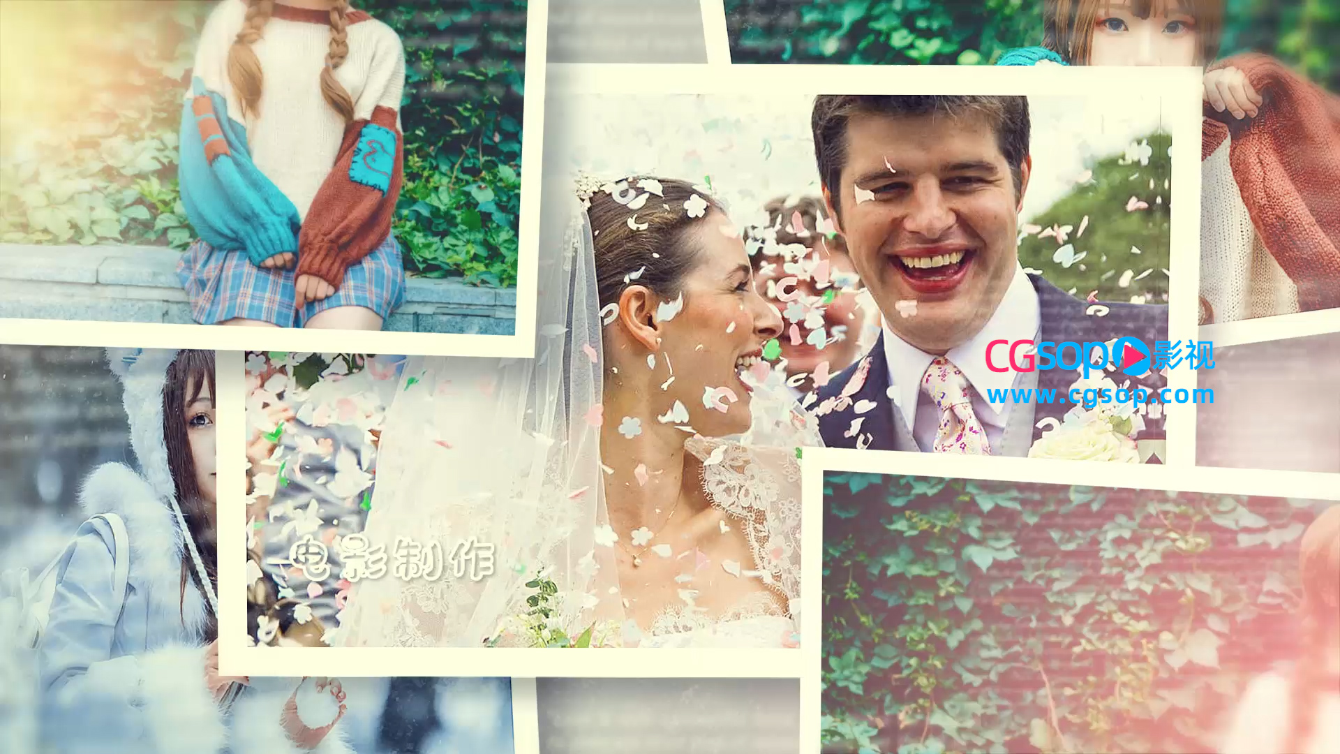 优雅漏光照片写真回忆视频相册