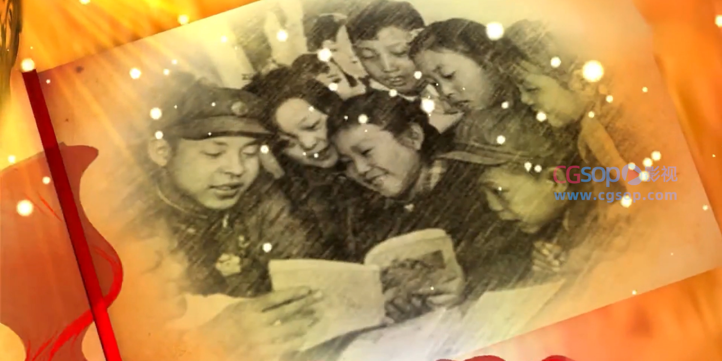 党政人物介绍片头 党的好干部焦裕禄AE片头