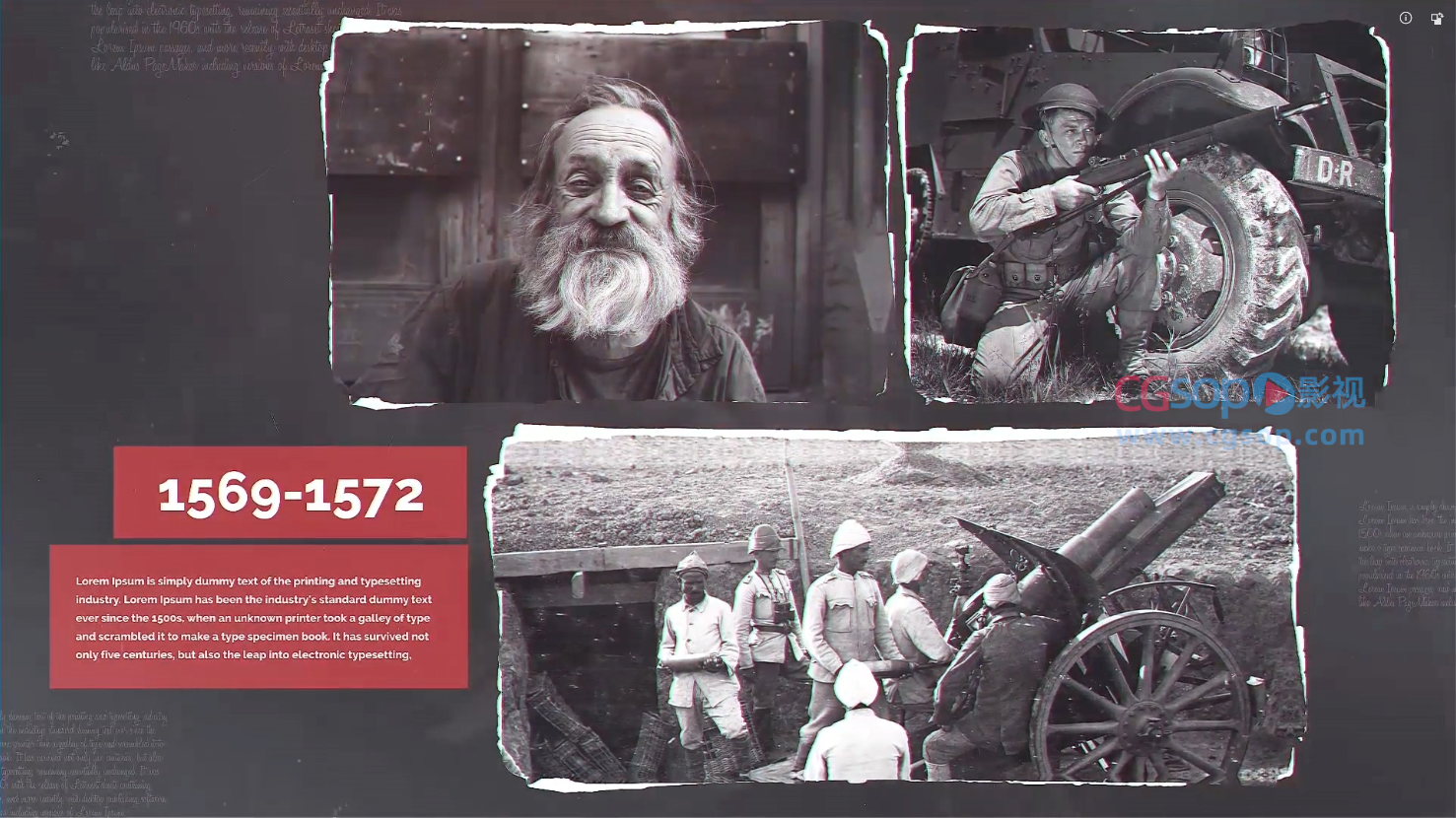 引人注目的历史时刻图像视差效果