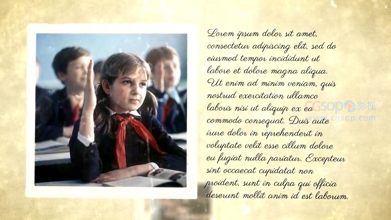 复古宣纸效果图文动画