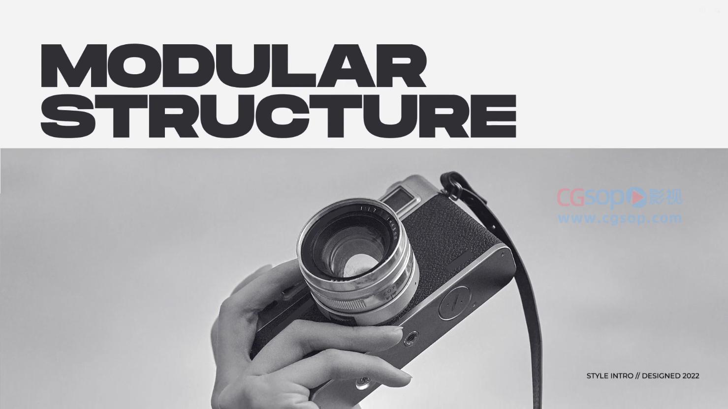 黑白图文排版展示动画