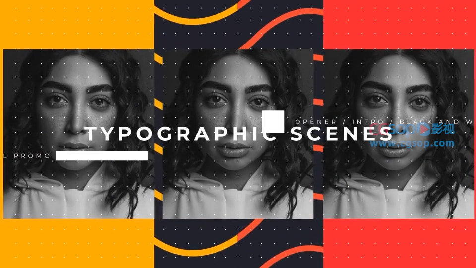 时尚节奏感形状元素内容开场