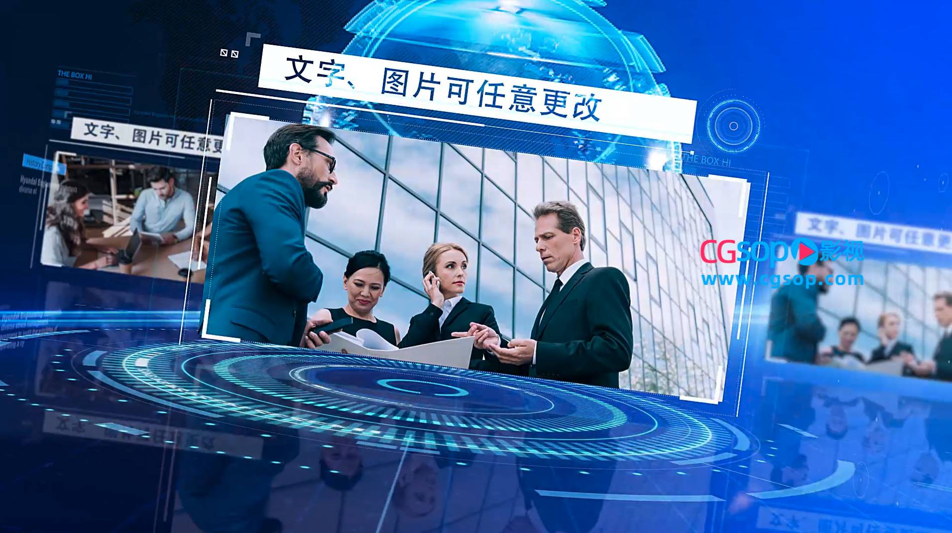 简洁大气企业现代图文视频展示AE模板