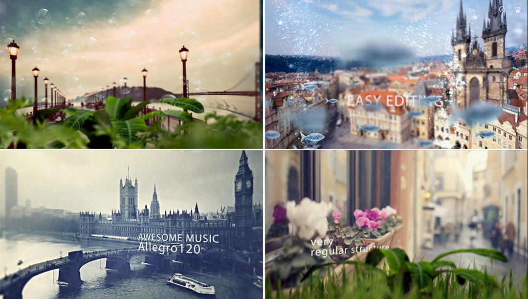 唯美三维图片转场相册