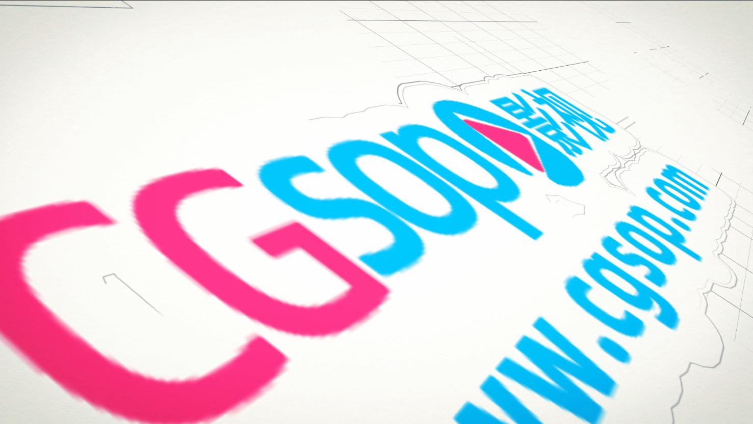 创意线条勾勒logo片头