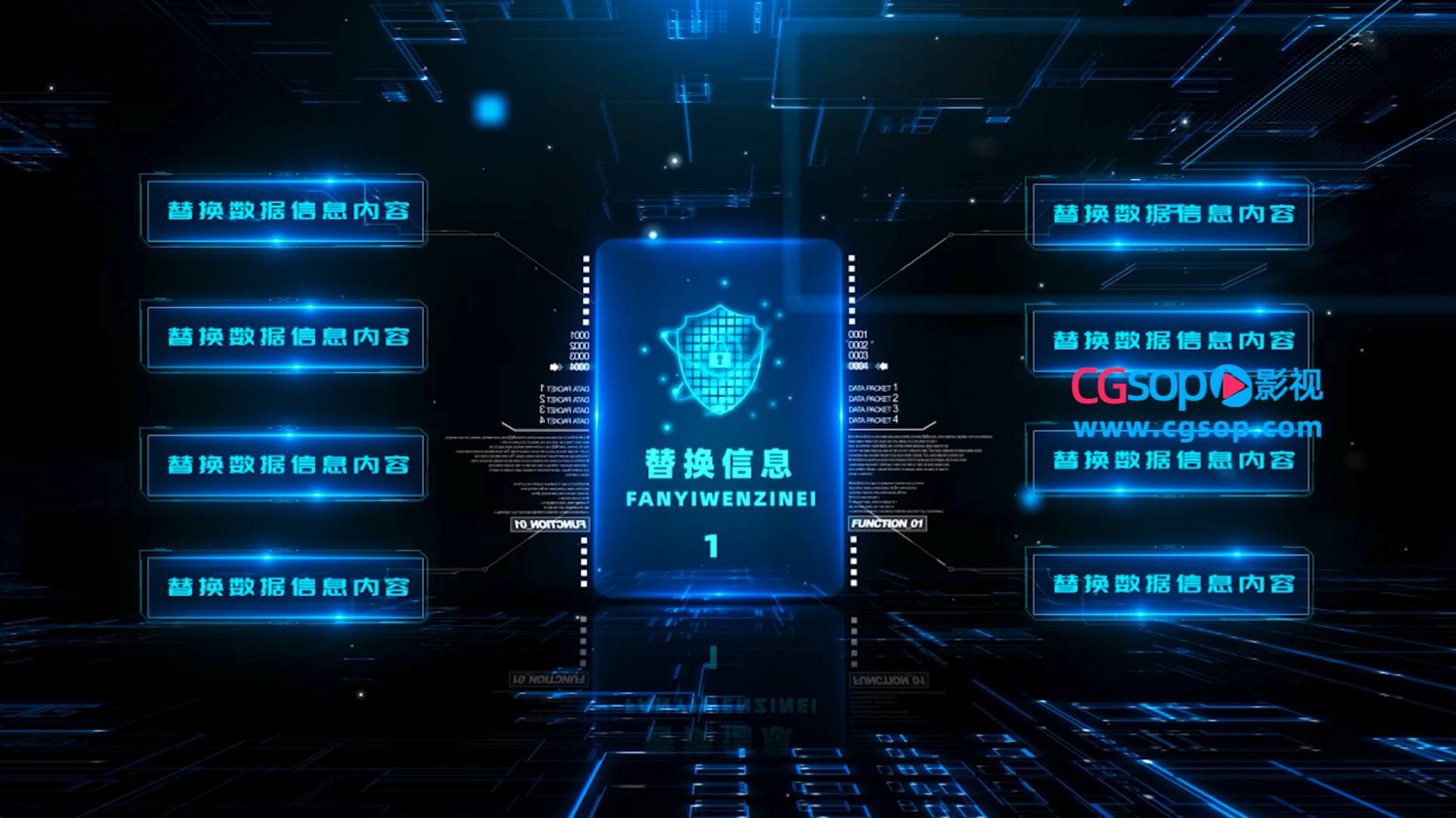 科技物联制造企业项目数据分类展示AE模板