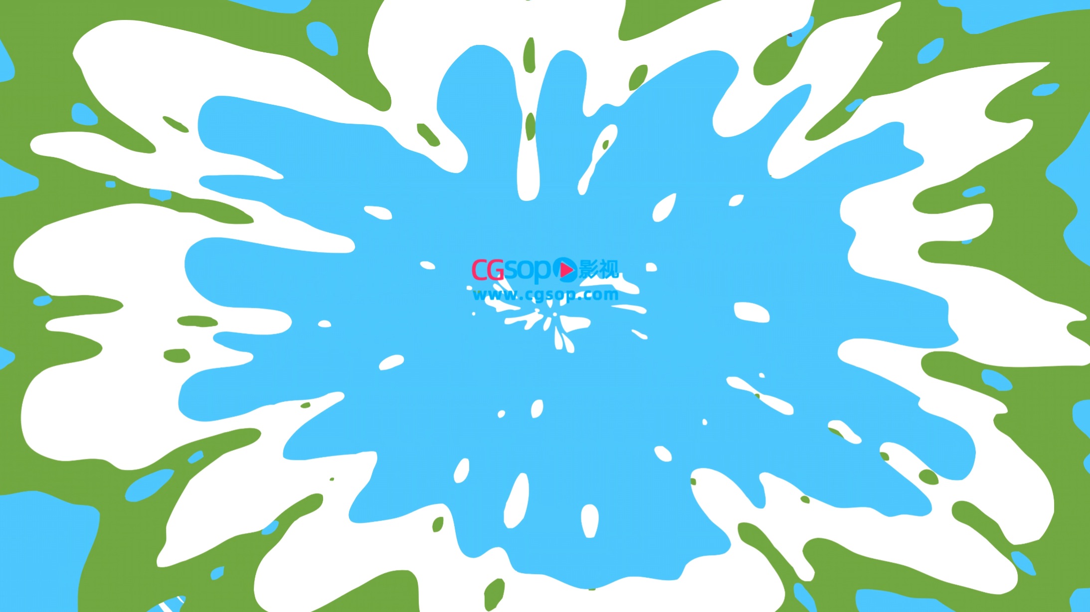 油漆滚筒涂抹转场logo开场动画AE模板