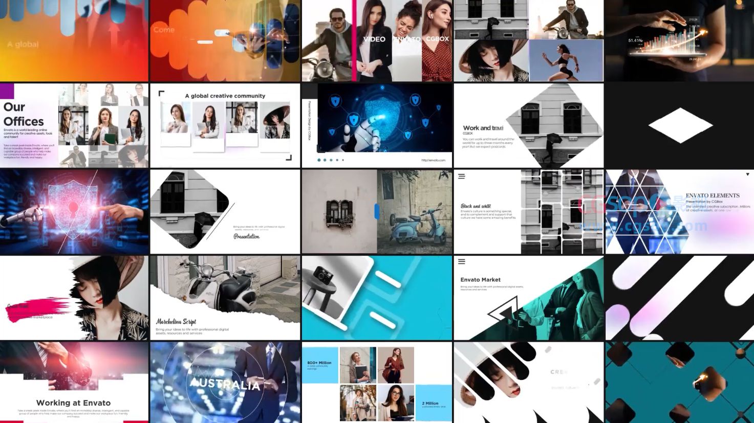 商务主题的幻灯片内容排版