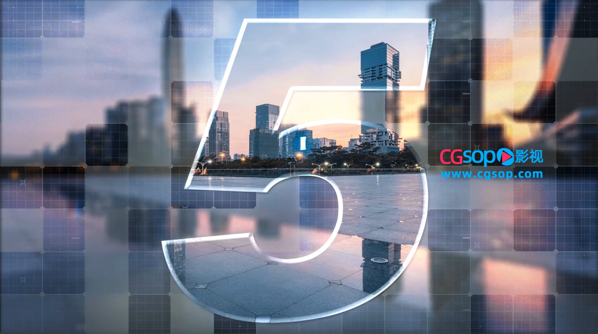 通道标题转场AE模板