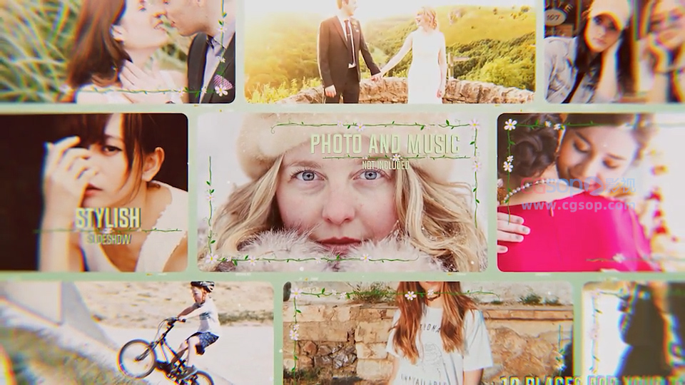 花卉照片幻灯片图片动画