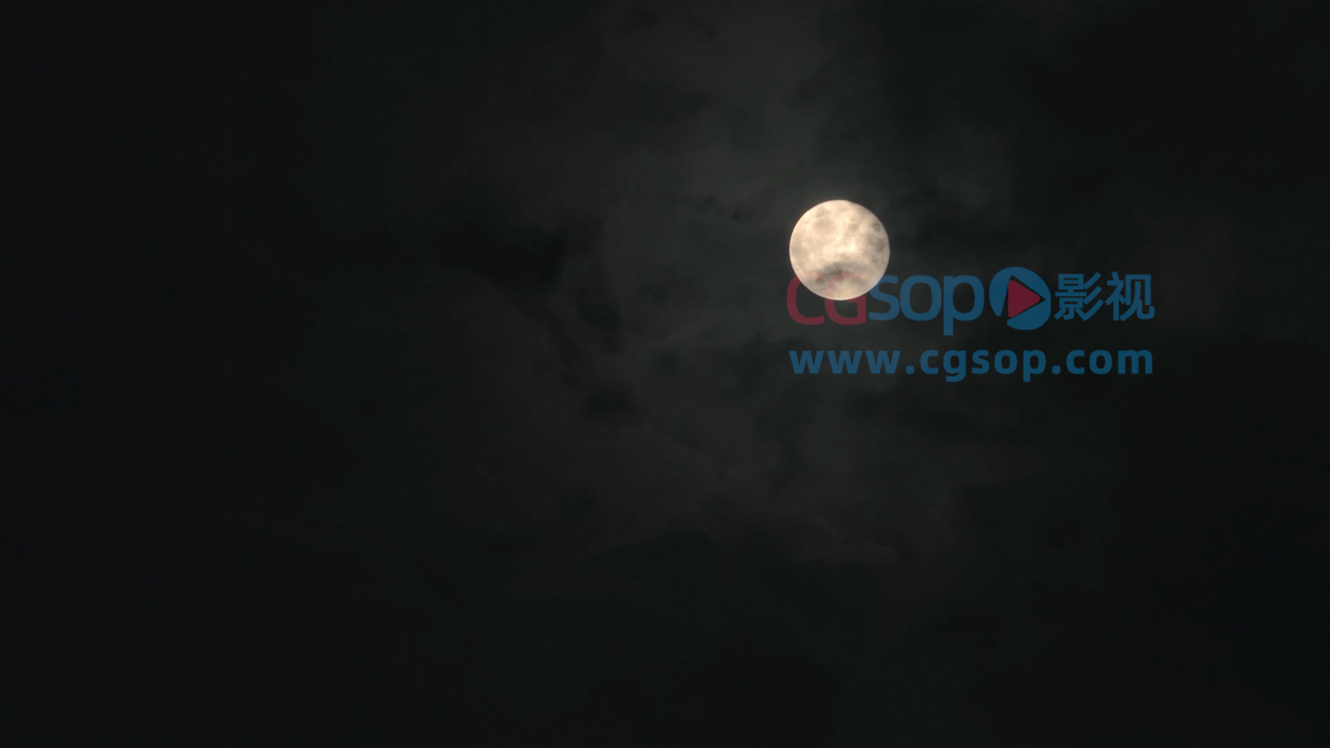 夜晚乌云密布云遮月