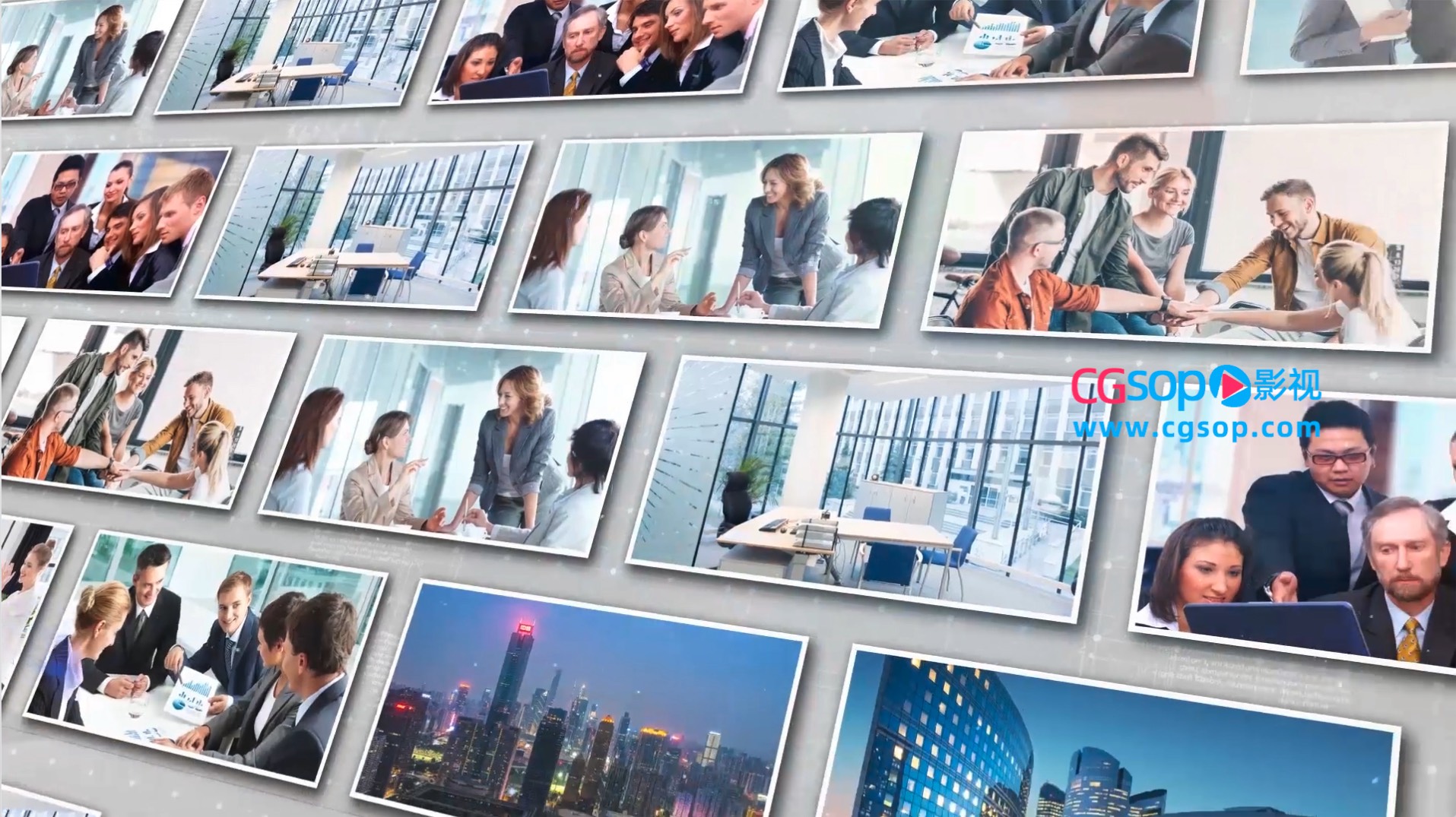 企业照片墙图文展示AE模板