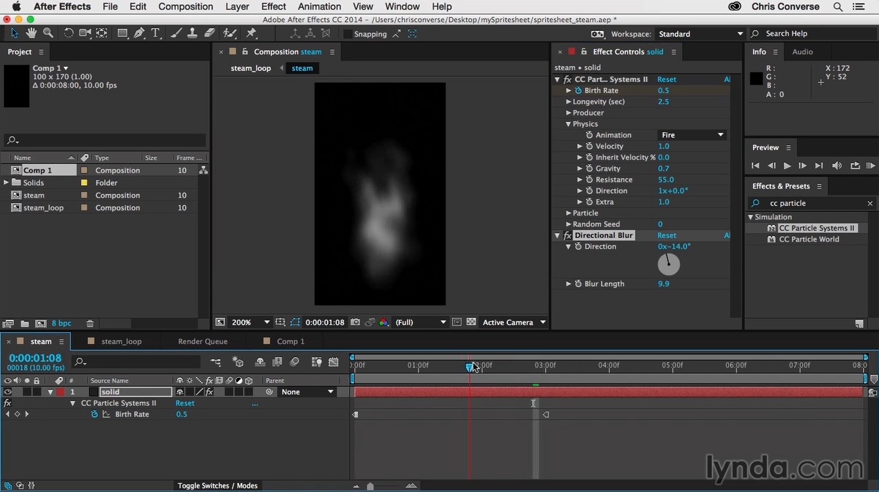 使用AE创建蒸汽动画烟雾效果