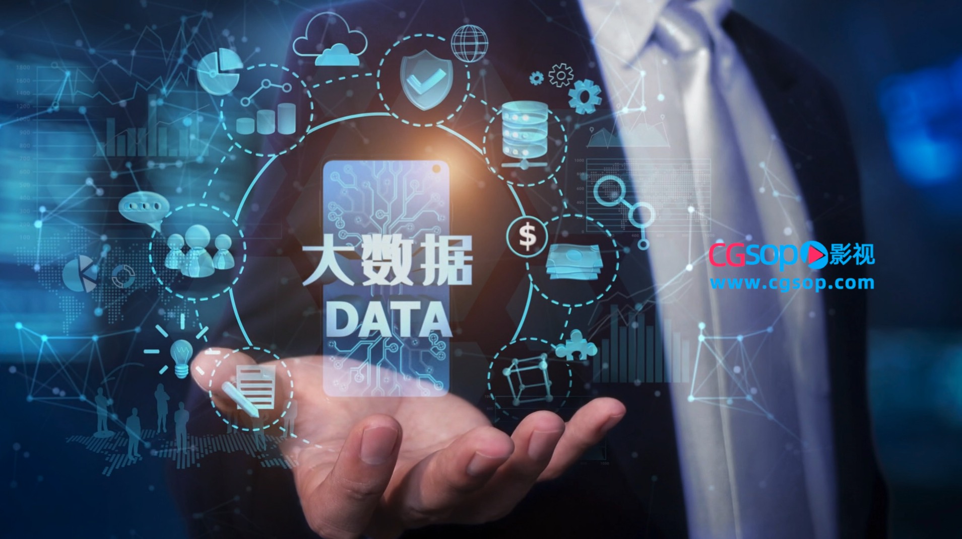 科技大数据数据展示AE模板