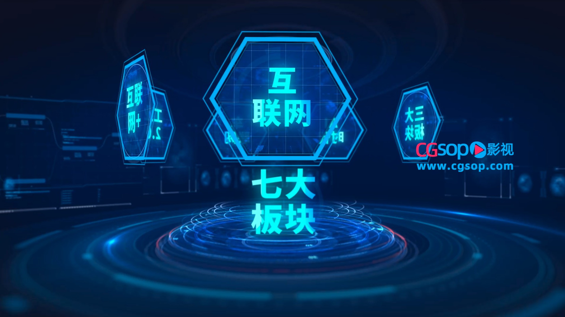 未来科技数据板块介绍宣传模板