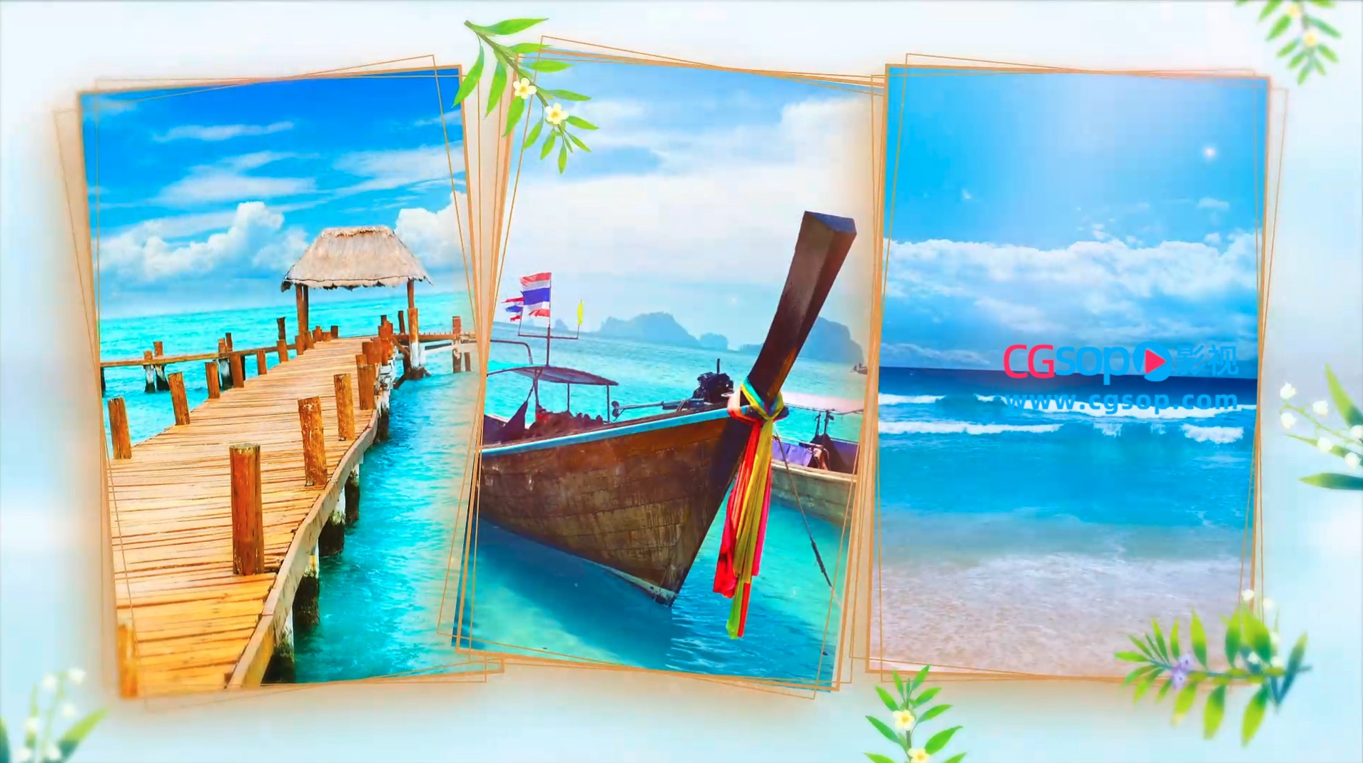 唯美小清新感恩节图文相册模板